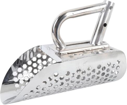 Sand Scoop for Metal Detecting Metal Detector Beach Finds Scoop Stainless Steel Fast Sifter Shovel for Underwater Treasure Finding Button Style Short in Kuwait