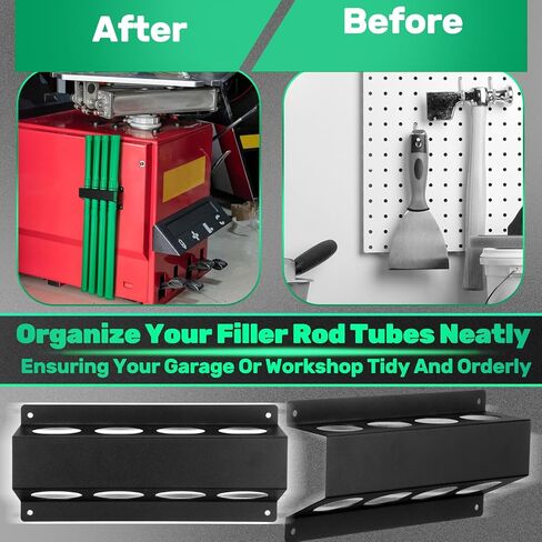 5 Pcs Welding Rod Storage Set 4 Slot Tig Welding Filler Rod Holder with 4 Pcs 40 Inch Tungsten Electrode Storage Tubes Wall Mount Organizer Welder Tools Supplies in Kuwait