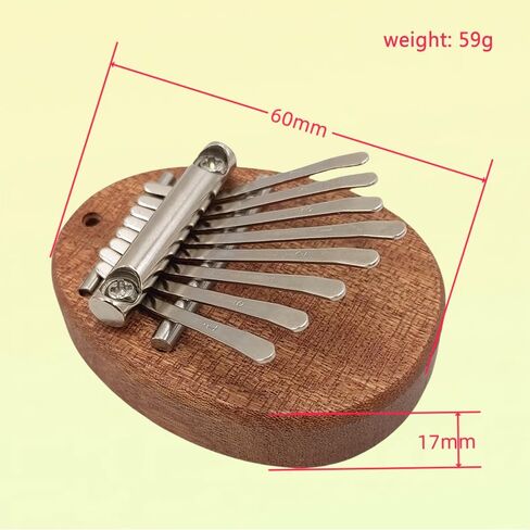 Mini Kalimba Thumb Piano 8 Keys ، بيانو أصابع الماهوغوني المحمولة مع حقيبة حمل ، مطرقة ، تعليم ، هدية موسيقية للمبتدئين والكبار in Saudi Arabia