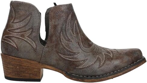 ROPER Womens Ava Embroidered Snip Toe Casual Boots Ankle Low Heel 1-2" - Black - Size 6.5 M in Saudi Arabia