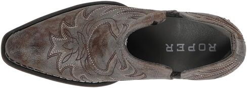 ROPER Womens Ava Embroidered Snip Toe Casual Boots Ankle Low Heel 1-2" - Black - Size 6.5 M in Saudi Arabia