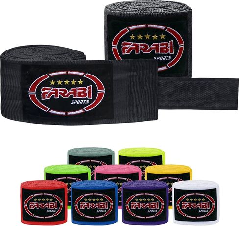 Farabi Kids Boxing Hand Wraps 2.5 متر جونيور يدوي يلف ملاكمة يدوية ملاكمة Muay تايلان in Kuwait