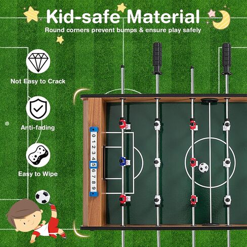 Giantex Foosball Table ، 27 بوصة لعبة كرة قدم صغيرة مع كرة قدم ، وحراس النتيجة ، و Wood Soccer Table Top for Kids ، و Family Night ، و Game Rooms in Saudi Arabia
