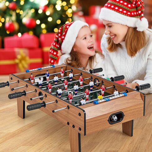 Giantex Foosball Table ، 27 بوصة لعبة كرة قدم صغيرة مع كرة قدم ، وحراس النتيجة ، و Wood Soccer Table Top for Kids ، و Family Night ، و Game Rooms in Saudi Arabia