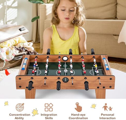 Giantex Foosball Table ، 27 بوصة لعبة كرة قدم صغيرة مع كرة قدم ، وحراس النتيجة ، و Wood Soccer Table Top for Kids ، و Family Night ، و Game Rooms in Saudi Arabia