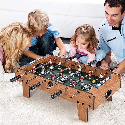 Giantex Foosball Table ، 27 بوصة لعبة كرة قدم صغيرة مع كرة قدم ، وحراس النتيجة ، و Wood Soccer Table Top for Kids ، و Family Night ، و Game Rooms in Saudi Arabia