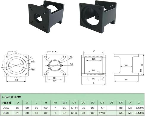 NEMA34 Stepper Motor Mount Bracket - Motor Mount Bracket Clamp مع مسامير مقعد ثابت لـ 86 محرك السهول ، آلة نقش مطحنة CNC in Kuwait