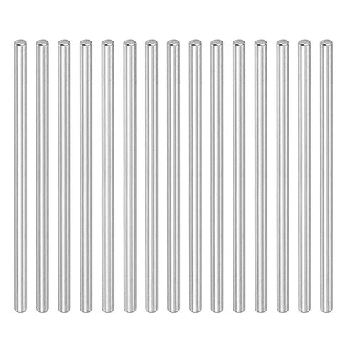Patikil Round Metal Rod 2mm x 50mm ، 30 pcs Carbon Steel Round Row Rod Bar Stock Solid Sways Stock for Crafts Miniature Axle RC Airplane Model in Saudi Arabia
