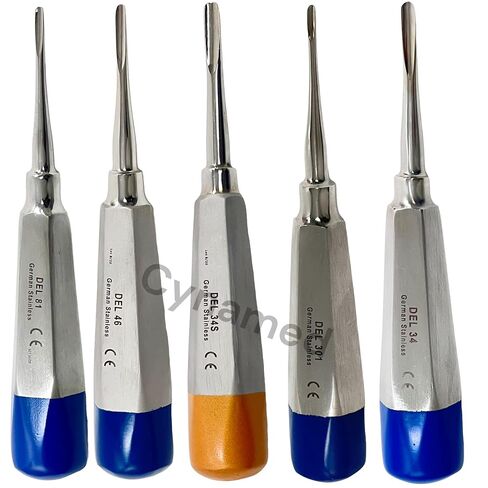 German 5 PC Straight Dental EXTRACTING LUXATING APICAL Root TIP Elevator NO 34 34S 301 46 81 in Saudi Arabia