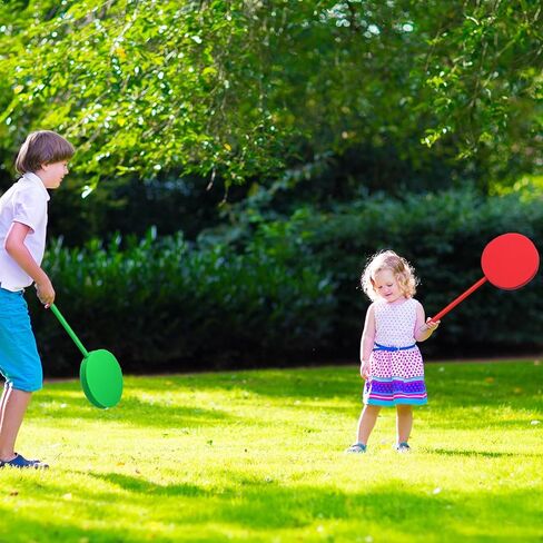 6 PCS Foam Paddles Paddleball Gracket مجموعة معدات للأطفال الابتدائية للمدرسة الابتدائية كرة الريشة المجاذيف بارك بارك بيتش بارك التدريب 6 ألوان ، 12 " in Saudi Arabia
