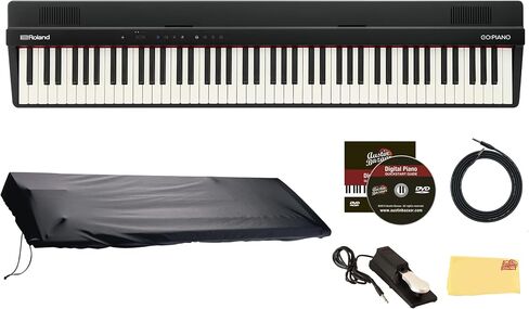 Roland GO-88PX 88-Key Digital Piandle مع حامل قابل للتعديل ، مقعد ، دواسة الاستدامة ، كتاب تعليمي ، قرص DVD التعليمي أوستن بازار ، وقطعة تلميع in Saudi Arabia