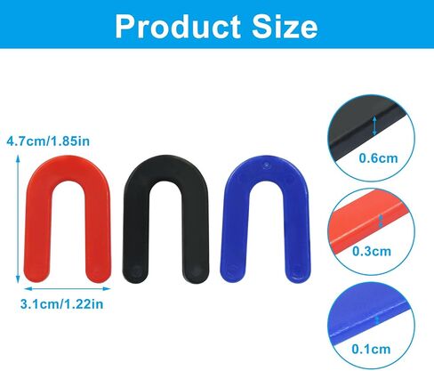 60 Pcs Auto Lift Installation Leveling Shim Kit, Plastic Shims 2 Post 4 Post U Shaped Lift Shims for Surface Mount Automotive Car Repair(Black, Red, Blue) in Saudi Arabia