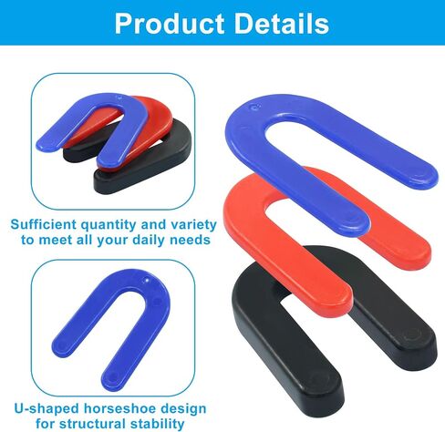 60 Pcs Auto Lift Installation Leveling Shim Kit, Plastic Shims 2 Post 4 Post U Shaped Lift Shims for Surface Mount Automotive Car Repair(Black, Red, Blue) in Saudi Arabia