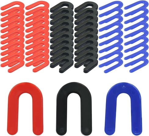 60 Pcs Auto Lift Installation Leveling Shim Kit, Plastic Shims 2 Post 4 Post U Shaped Lift Shims for Surface Mount Automotive Car Repair(Black, Red, Blue) in Saudi Arabia