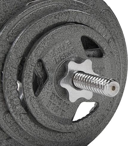 Standard Barbell Bar 48", 1 Inch Threaded Curl Bar with Star Locks for Weight Lifting, Hip Thrusts, Squat, Biceps-Home Gym Weight Bar in Saudi Arabia