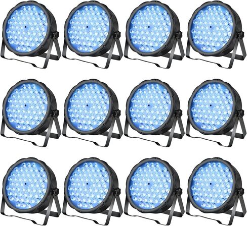 Betopper LED PAR LIGHTS 54 × 1.5W ، RGB Lights Lights DMX DJ Lighting Sound مع حامل ، إضاءة قوية وغسل الإضاءة DMX للحفلات ، الكنيسة ، الزفاف ، الحانات ، 12 in Kuwait