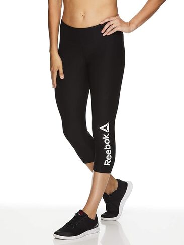 ريبوك المرأة التي تحمل علامة Capri Compression Athletic Pants S143 L/20 ، أسود ، كبير in Saudi Arabia