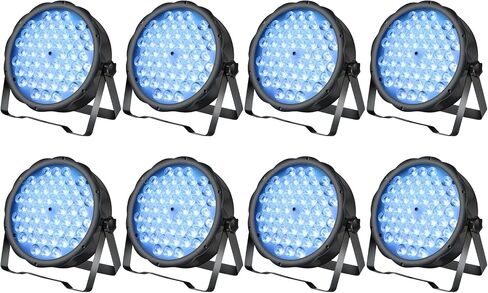 Betopper LED PAR LIGHTS 54 × 1.5W ، RGB Lights Lights DMX DJ Lighting Sound مع حامل ، إضاءة قوية وغسل الإضاءة DMX للحفلات ، الكنيسة ، الزفاف ، الحانات ، 12 in Kuwait