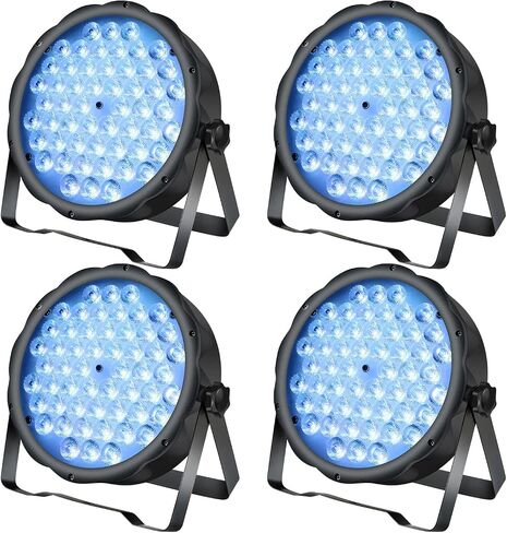 Betopper LED PAR LIGHTS 54 × 1.5W ، RGB Lights Lights DMX DJ Lighting Sound مع حامل ، إضاءة قوية وغسل الإضاءة DMX للحفلات ، الكنيسة ، الزفاف ، الحانات ، 12 in Kuwait