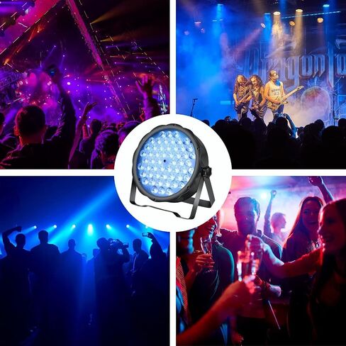 Betopper LED PAR LIGHTS 54 × 1.5W ، RGB Lights Lights DMX DJ Lighting Sound مع حامل ، إضاءة قوية وغسل الإضاءة DMX للحفلات ، الكنيسة ، الزفاف ، الحانات ، 12 in Kuwait