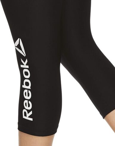 Reebok Womens تحمل علامة Capri Compression Athletic Pants S143 S/20 ، أسود ، صغير in Kuwait