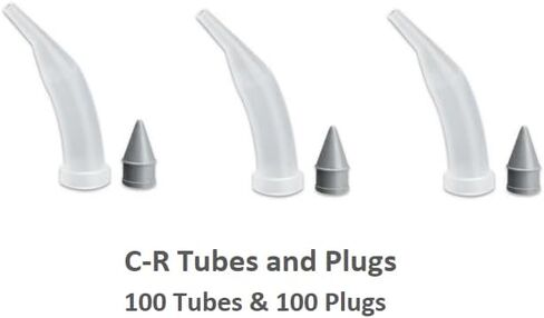 100/Pack Disposable C-R Clear Tubes & Plugs for Centrix Composite Composite Clear Tips with Gray Plugs in Saudi Arabia
