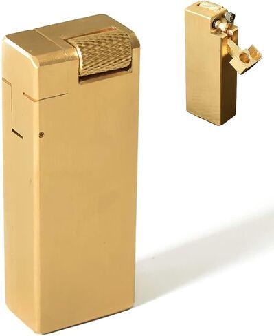 Retro Trench Torch Kerosene Pure Copper Handmade Lighter, Brass Lighter, Heavy-Duty Body Wheel Ignition Windproof Kerosene Lighter, Candle, Camping in Saudi Arabia