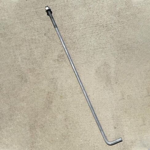 Sandbaggy 3/4" x 36" Threaded Concrete Anchor L-Bolts (Nuts & Washers Included) - Hot Dipped Galvanized - Sill Plate, Base Plate, Masonry, Wood, Cement Anchors, J Bolt (5, 3/4" x 36") in Saudi Arabia
