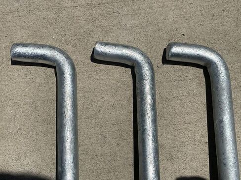 Sandbaggy 5/8" X 8" Threaded Concrete Anchor L-Bolts (Nuts & Washers Included) - Hot Dipped Galvanized - Sill Plate, Base Plate, Masonry, Wood, Cement Anchors, J Bolt (20, 5/8" x 8") in Saudi Arabia