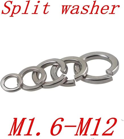 20-100pcs GB93 A2 Spring Split Lock Washer Elastic Gasket M1.6 M2 M2.5 M3 M4 M5 M6 M8 M10 M12(M4 100PCS) in Saudi Arabia