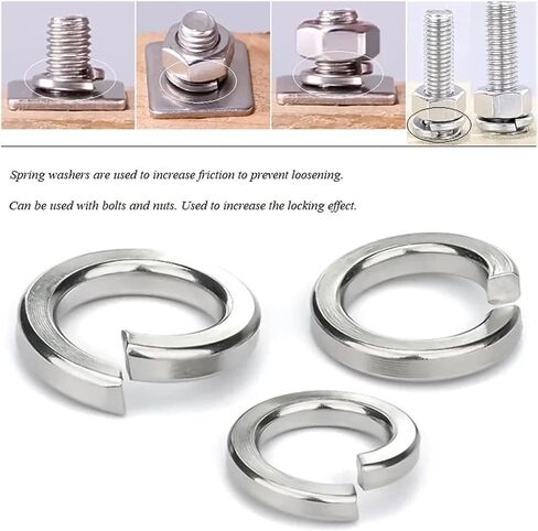 Light Spring Washer Split Lock Elastic Gasket M1.6 M2 M2.5 M3 M4 M5 M6 M8 M10 M12~M36(M10-50pcs) in Saudi Arabia