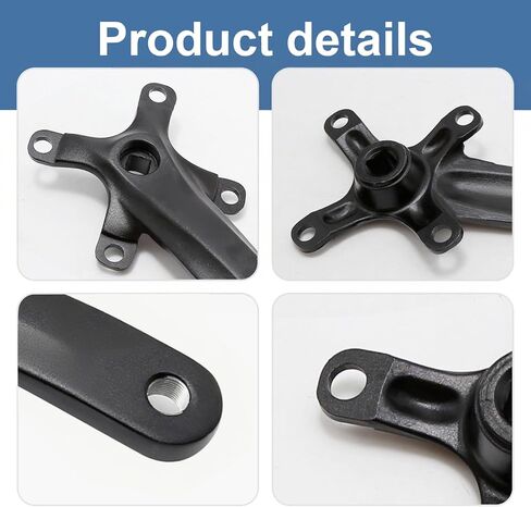 170 MM Mountain Bike Crank Set, Robust Single Speed Crank Kit with 104BCD 32 34 36 38 40 42T Round, Replacement for E-Bike Commuter Bike Mountain Bike in Saudi Arabia
