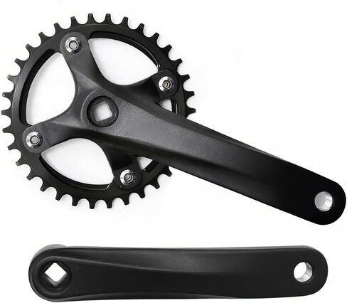 170 MM Mountain Bike Crank Set, Robust Single Speed Crank Kit with 104BCD 32 34 36 38 40 42T Round, Replacement for E-Bike Commuter Bike Mountain Bike in Saudi Arabia