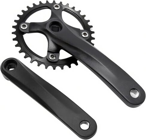 170 MM Mountain Bike Crank Set, Robust Single Speed Crank Kit with 104BCD 32 34 36 38 40 42T Round, Replacement for E-Bike Commuter Bike Mountain Bike in Saudi Arabia