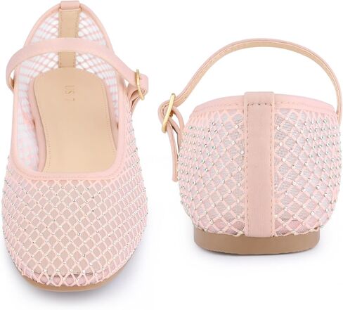 Perphy Rhinestone Breathable Mesh Ballet Flats Pumps for Women in Saudi Arabia