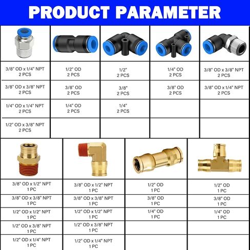 تجهيزات خط النقطة الجوية ، 44 جهاز كمبيوتر الشخصي لربط التركيبات npt thread و dot brass air brak in Kuwait