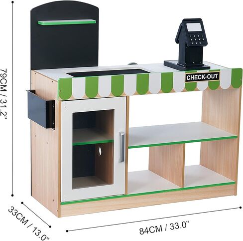 فريق Teamson Kids My Dream Bakery Shop STAND STAND و ROLLING PASTRY CART PLAY WOODEN PLAIN in Kuwait