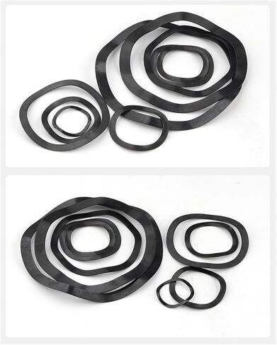 Wave Washer,Wave Spring Washer, Black Mangnese Steel Wave Washer Wave Crest Type Gasket Spring Washer M3 M4 M5 M6 M8 M10 M12 M14 M16 M19 M21 M24 M27-M118(M70x79x0.6mm(20PCS)) in Saudi Arabia