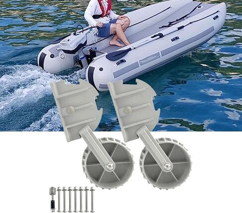 Generic 2Pcs Dinghy Wheel for Inflatable Dinghy Inflatable Boat Launching Wheel, 31.5cmx13.6cmx8.6cm, Gray in Saudi Arabia