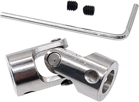 Length 23mm Width 11mm Universal Shaft Coupling Car Boat Model Universal Coupler Joint Coupling Steel Shaft Connector 1Pcs(6mm-6mm) in Saudi Arabia