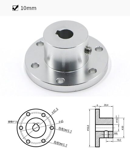 High-Strength Coupler Flange Joint Coupling Keyway 5 6 8 10 12 14 15 16 18 Mm Omni Omnidirectional Wheel 1Pcs(6mm) in Saudi Arabia