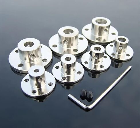 Flange Rigid Motor Shaft Coupling 3/4/5/6/8-14mm Coupler Transmission Connector Sleeve Adapter for Boat Car Model Airplane 1Pcs(8mm) in Kuwait