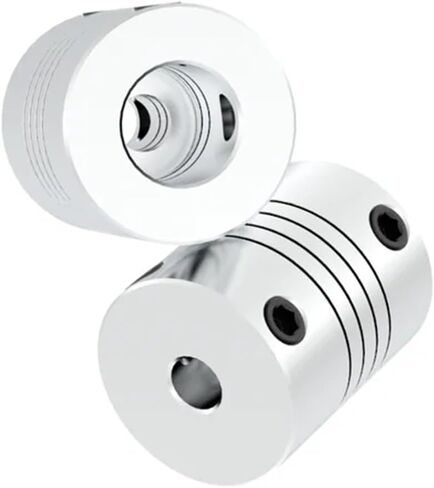 Aluminium CNC Motor Jaw Shaft Coupler Flexible Coupling OD 20x25mm Dropshipping 2/3/3.17/4/5/6/6.35/8/9/9.5/10mm 1Pcs(2mm to 4mm) in Saudi Arabia