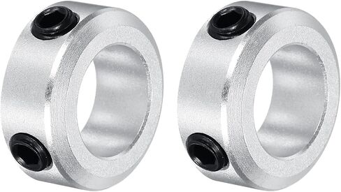 MECCANIXITY Shaft Collar 10mm/ 3/8 Inch Bore Aluminum Set Screw Style Clamping Collars Silver 2 Pcs in Saudi Arabia