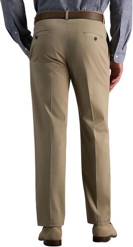 Haggar Men's Premium No Iron Khaki Straight Fit Flat Front Casual Pant in Saudi Arabia