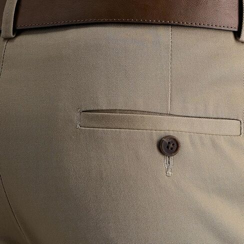 Haggar Men's Premium No Iron Khaki Straight Fit Flat Front Casual Pant in Saudi Arabia