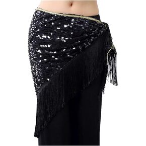 Dance Waist Chain 16 Colors Long Tassel Triangle Belts Belly Dance Hip Scarf Sequin Accessories in Kuwait
