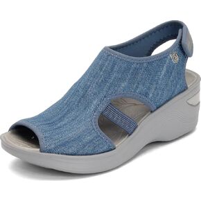 BZEES Womens Dream Cankle Straps Sandal ، Denim ، 8 US in Kuwait