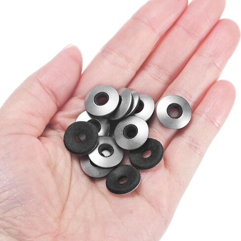 M METERXITY 50-Pack EPDM المستعبدين غسالات المطاط الختم، 304 الفولاذ المقاوم للصدأ 1/4 "× 5/8" OD النيوبرين غسالات المطاط طوقا للبراغي / مسامير / الآلات / السفن / سقف in Saudi Arabia