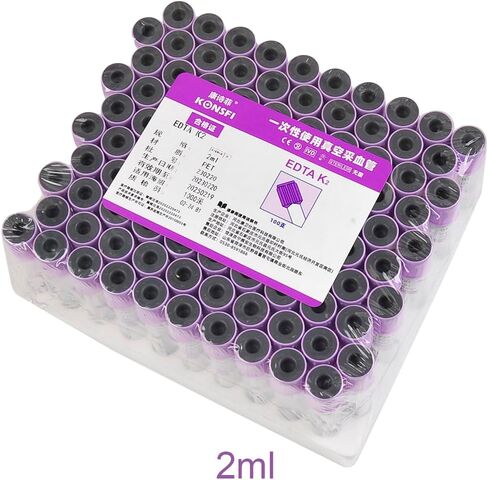 Veterinary Lab Vacuum Blood Collection Coagulation Tubes No Additive Tube Blood Collection Tube Pet Supplies, 5ml Red 100pcs in Kuwait